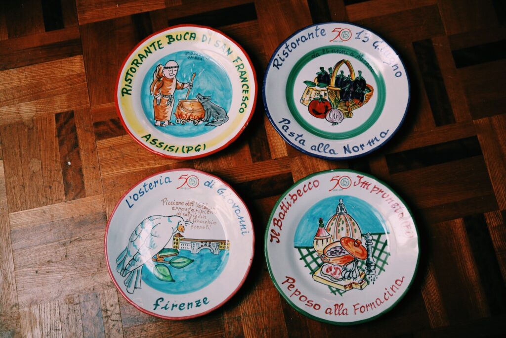 ブオンリコルド　イタリア製絵皿　トレント